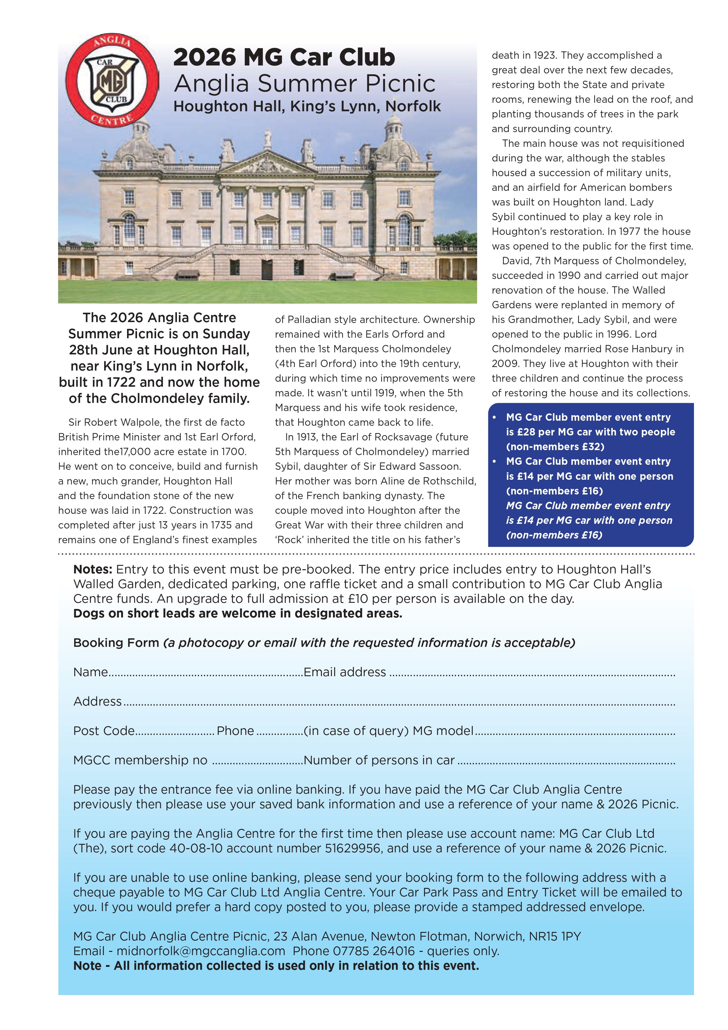 Anglia Picnic 2026 Advertisement